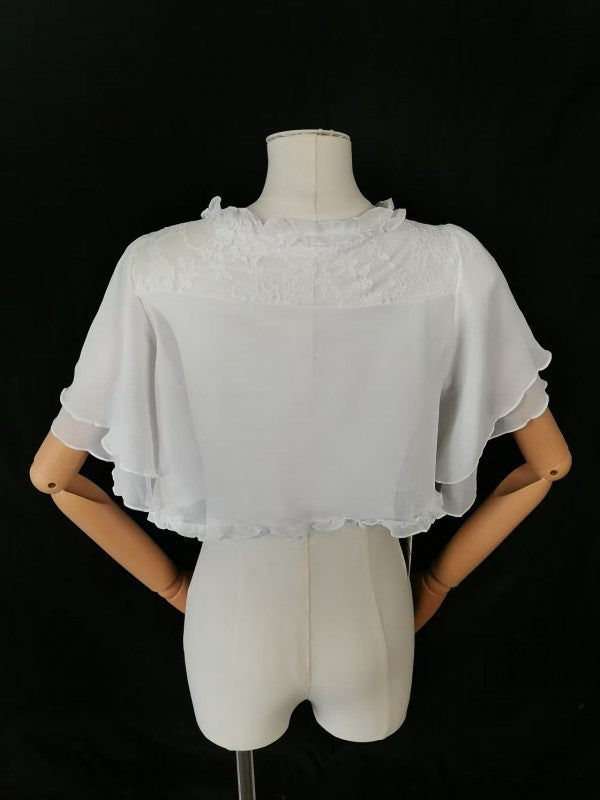 Lolita three color elegant chiffon shawl short style