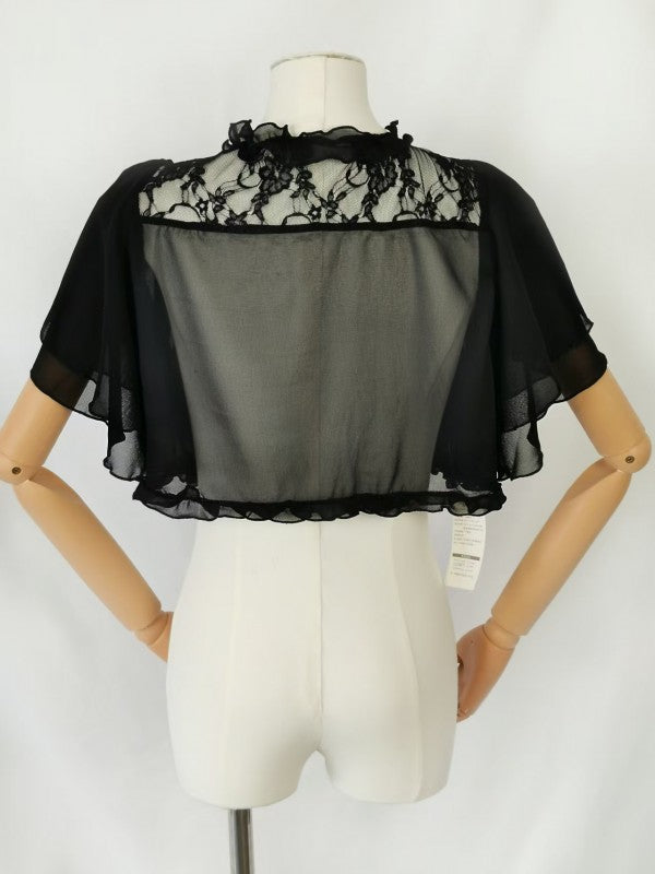 Lolita three color elegant chiffon shawl short style