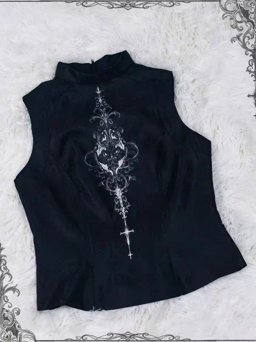 【Nocturne of the Dead】Printed inner vest sleeveless
