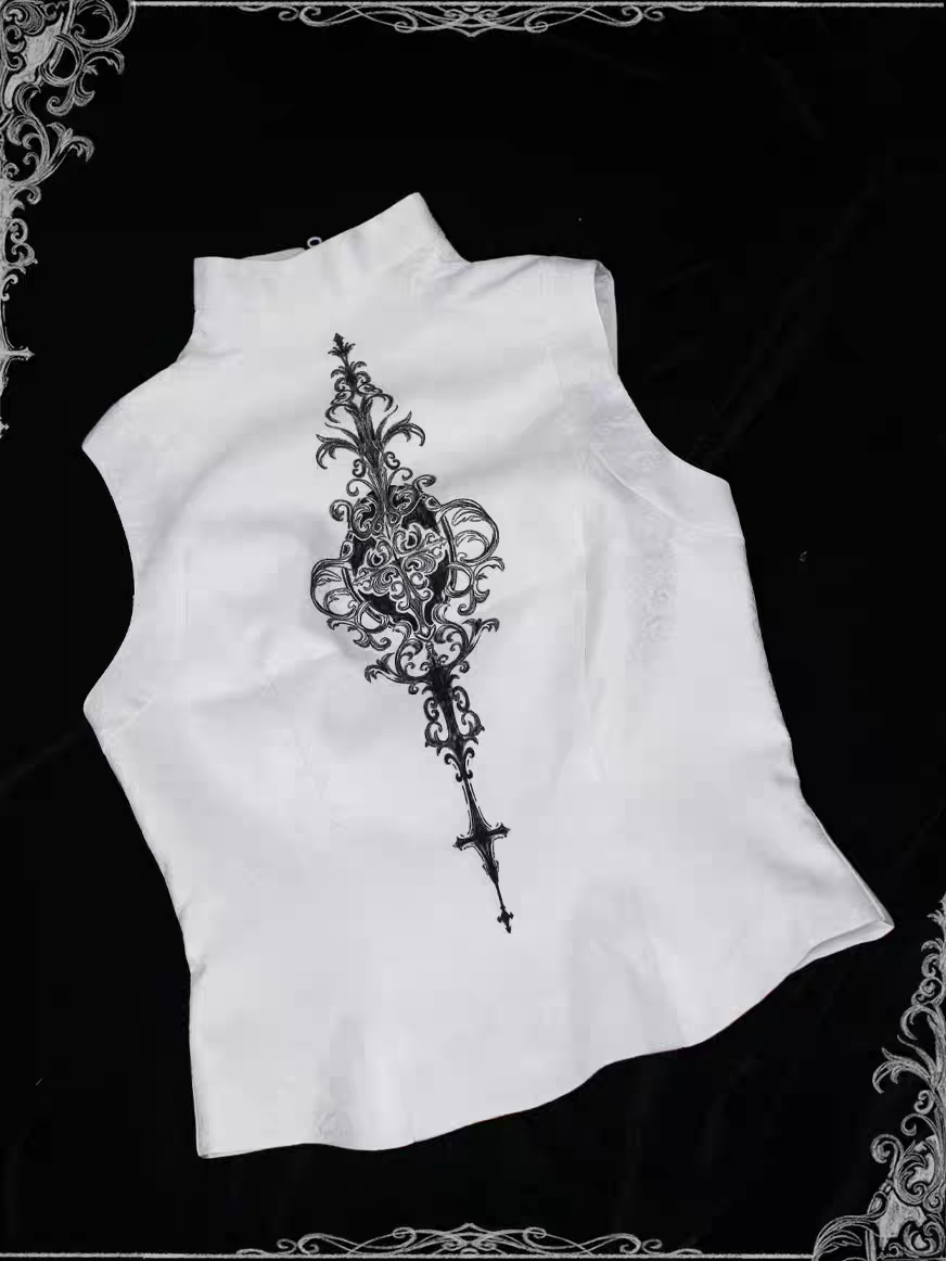【Nocturne of the Dead】Printed inner vest sleeveless