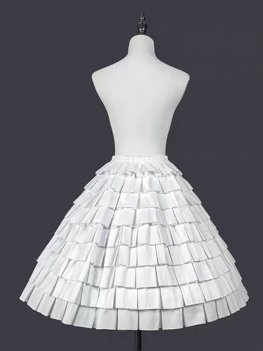 【 Dark Night Mission 】Multi layer H-shaped pleated cake skirt