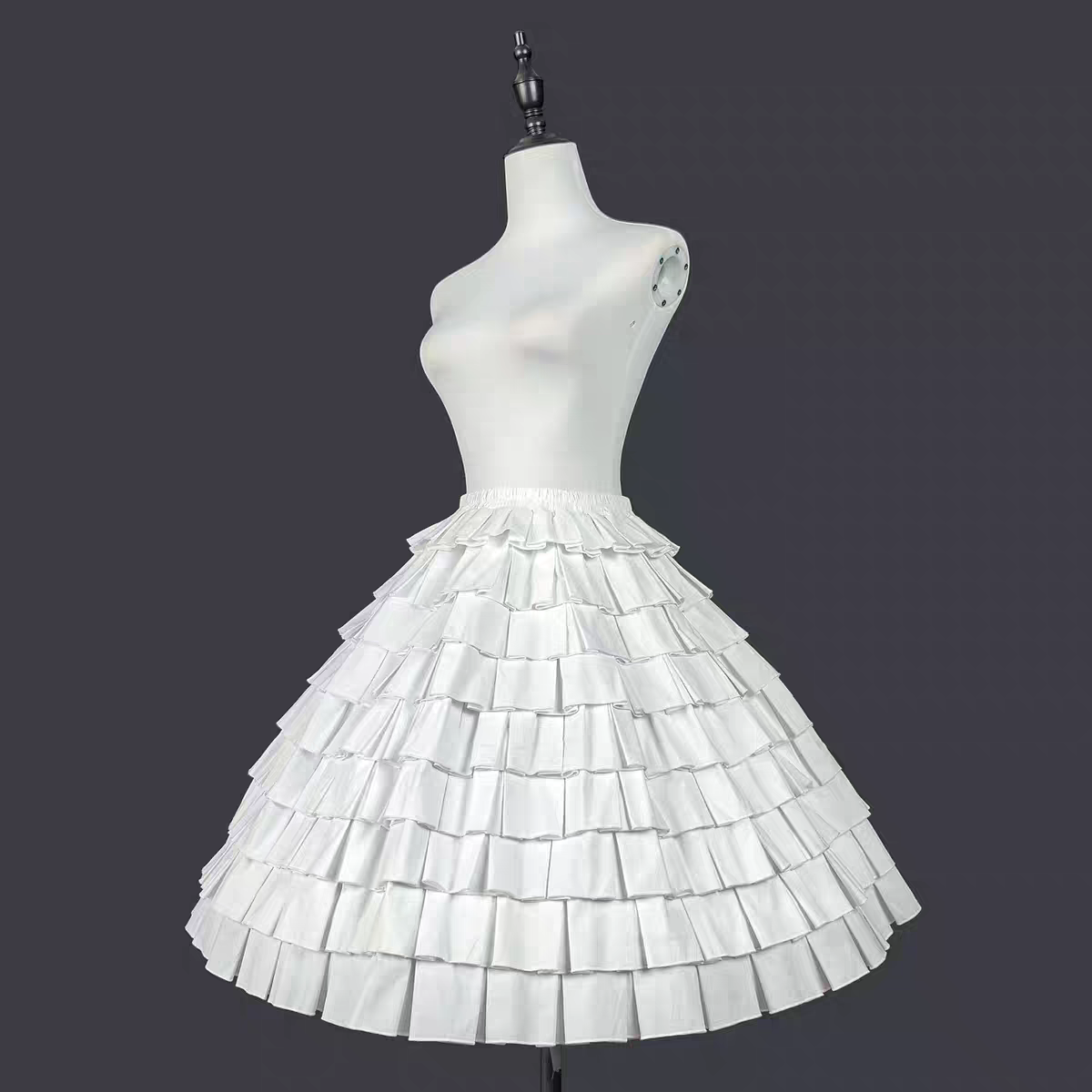 【 Dark Night Mission 】Multi layer H-shaped pleated cake skirt