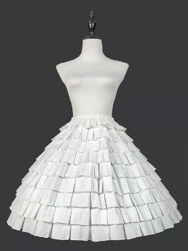 【 Dark Night Mission 】Multi layer H-shaped pleated cake skirt