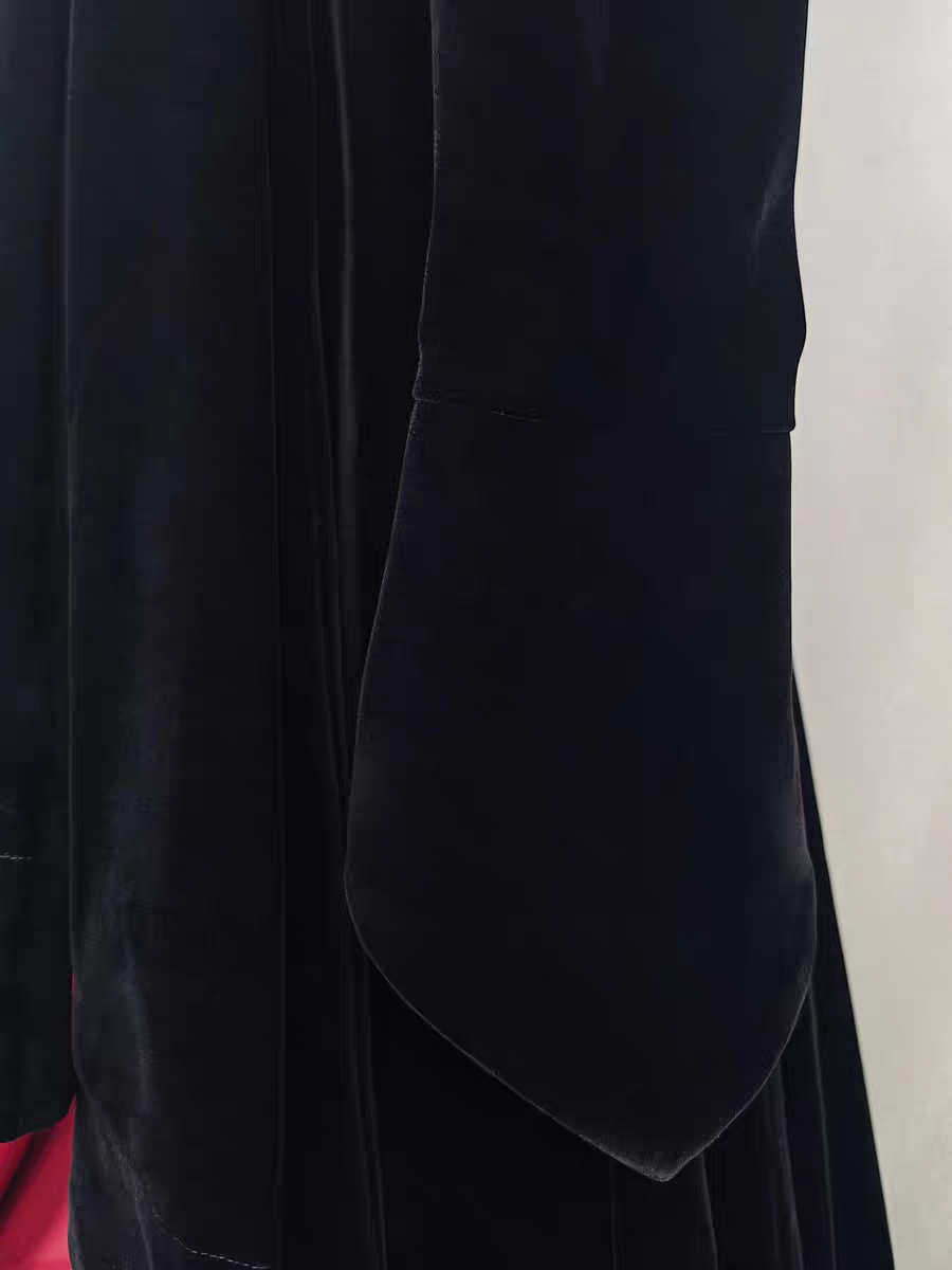 【Nocturne of the Dead】Long velvet irregular hem dress