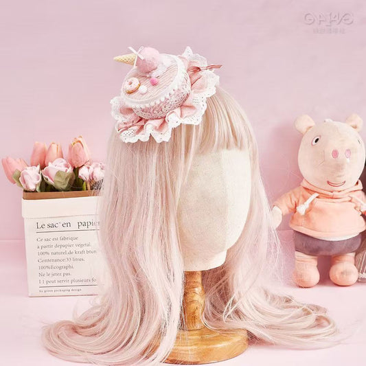 Cake /Ice cream/Donut Theme Mini Hat -- Dessert Hair Clip