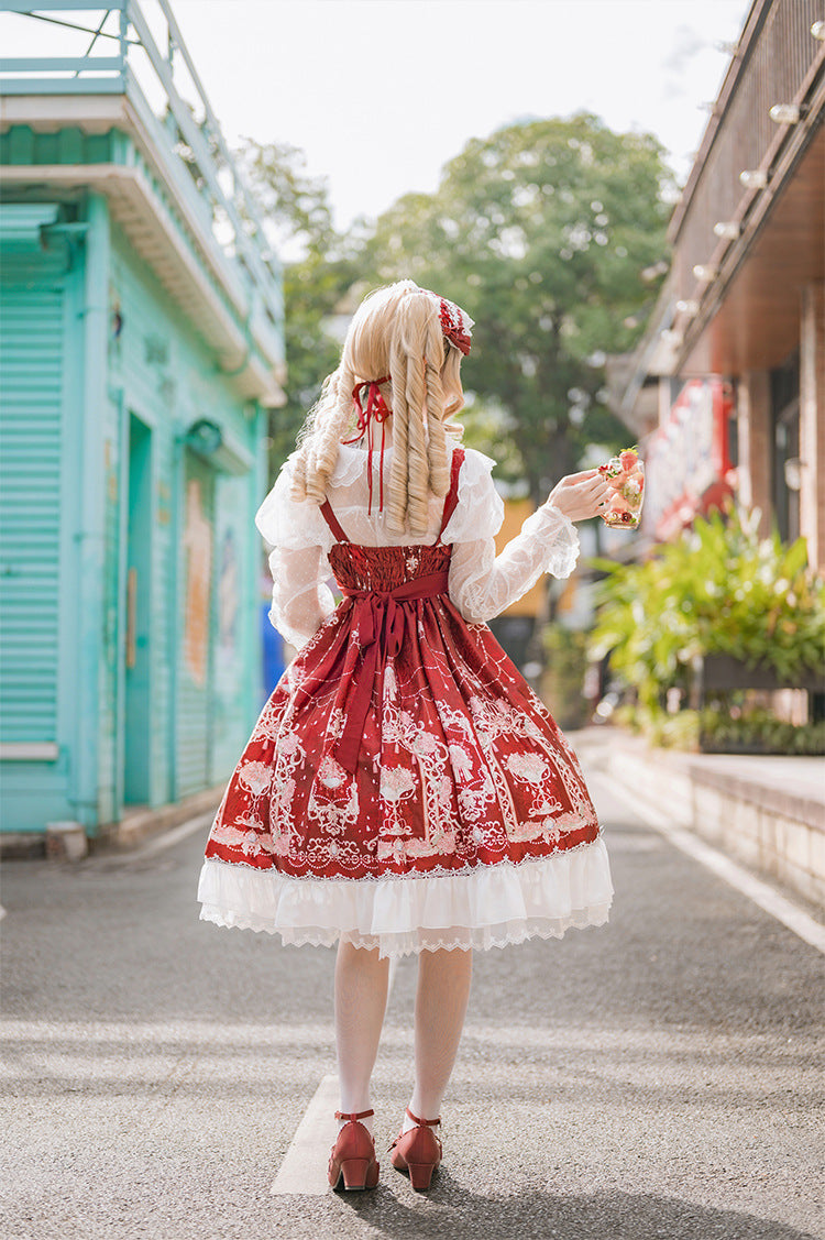 Elegant Palace Lolita Open Collar JSK Dress