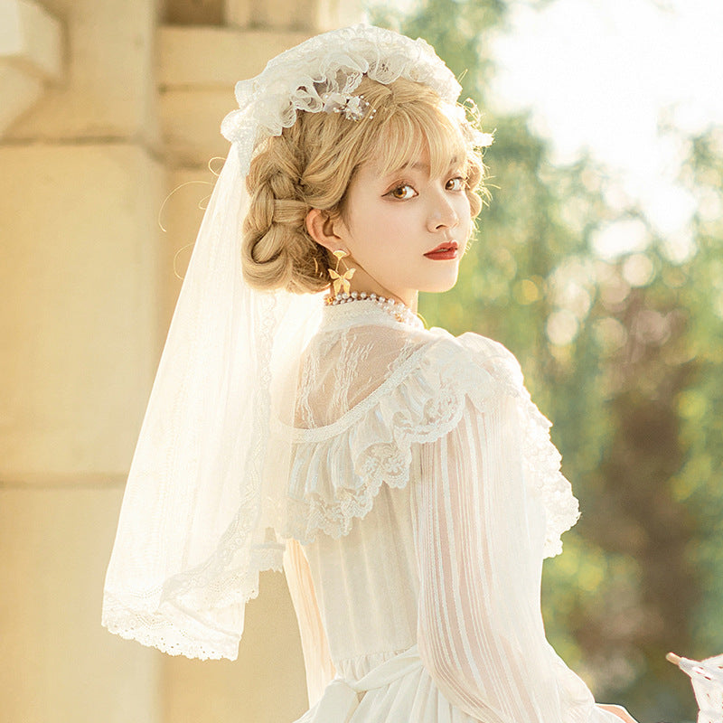 'Headveil' Romantic and Beautiful Flower Wedding Lolita