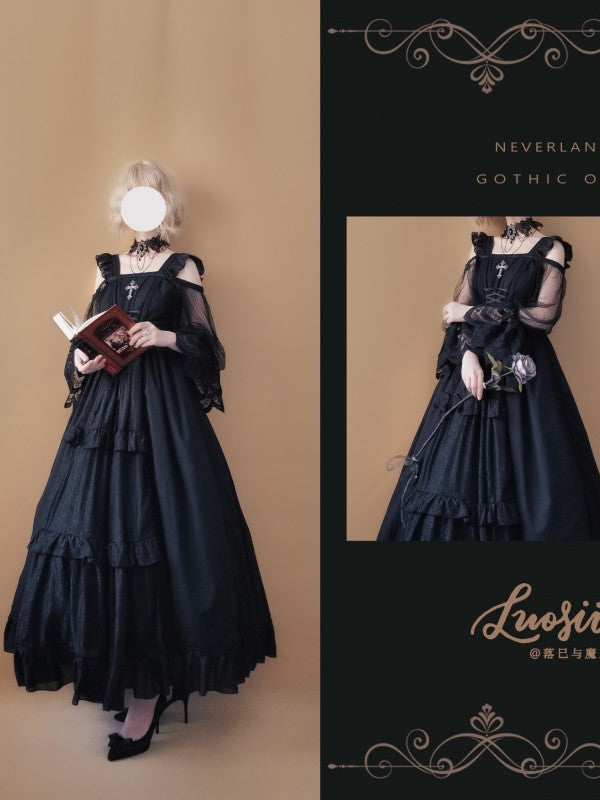 The city of Sin - Off Shoulder Open Front Gothic One-piece