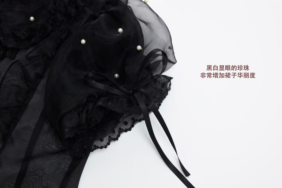 【Scattered starlight】 bubble sleeve shirt