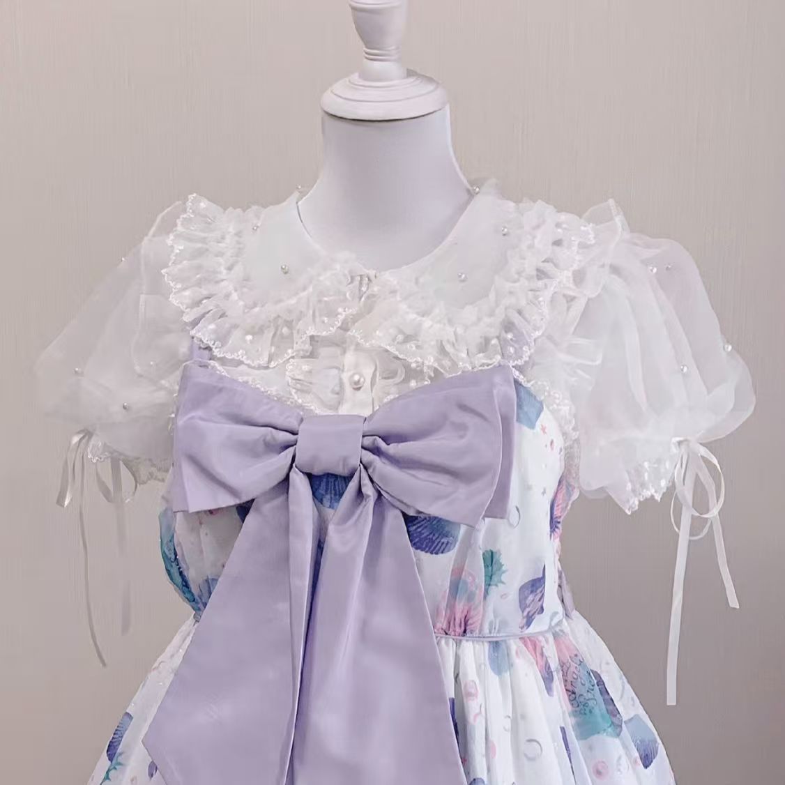 【Scattered starlight】 bubble sleeve shirt