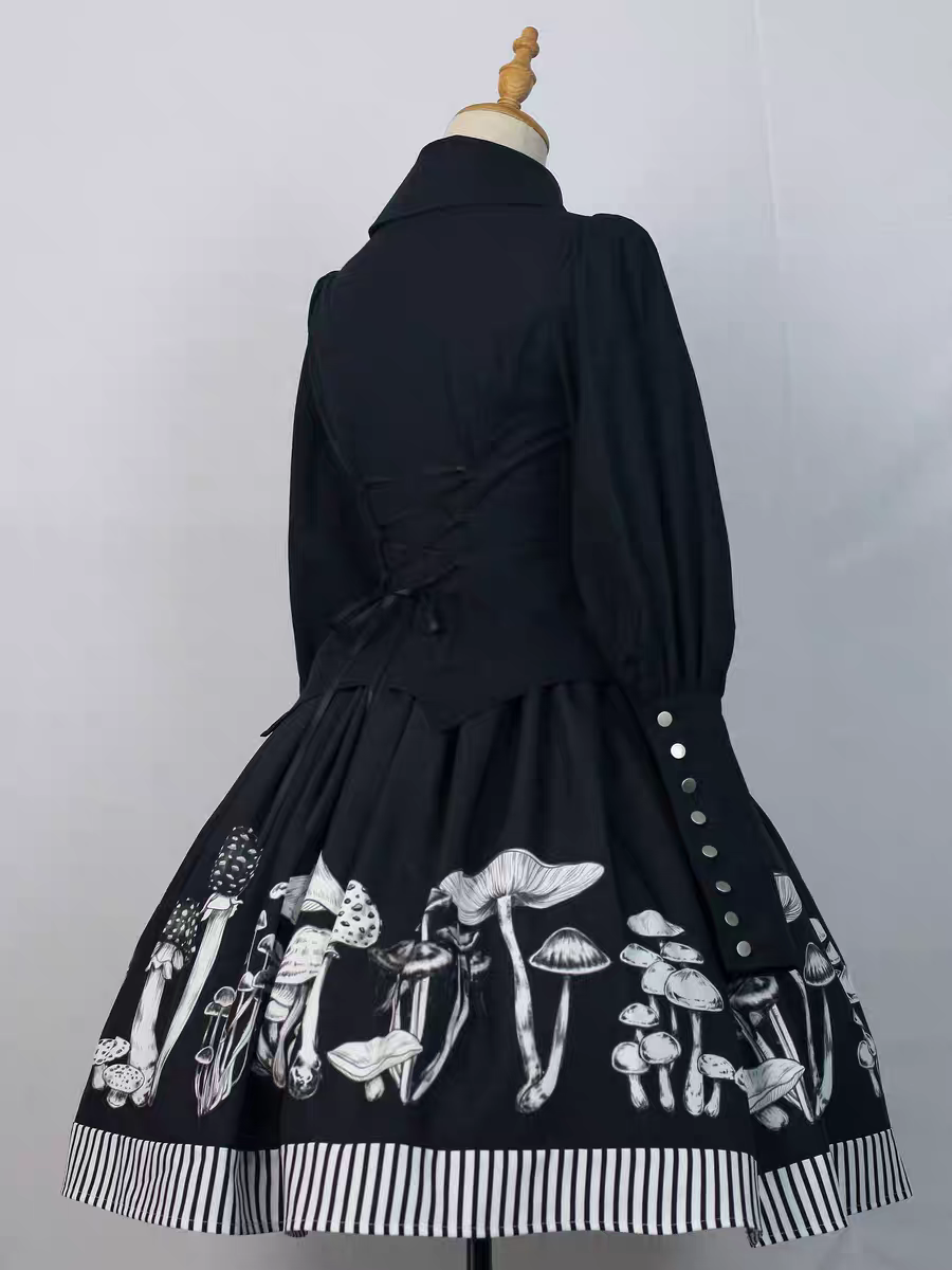 [Oath] Gothic style lamb leg sleeve shirt