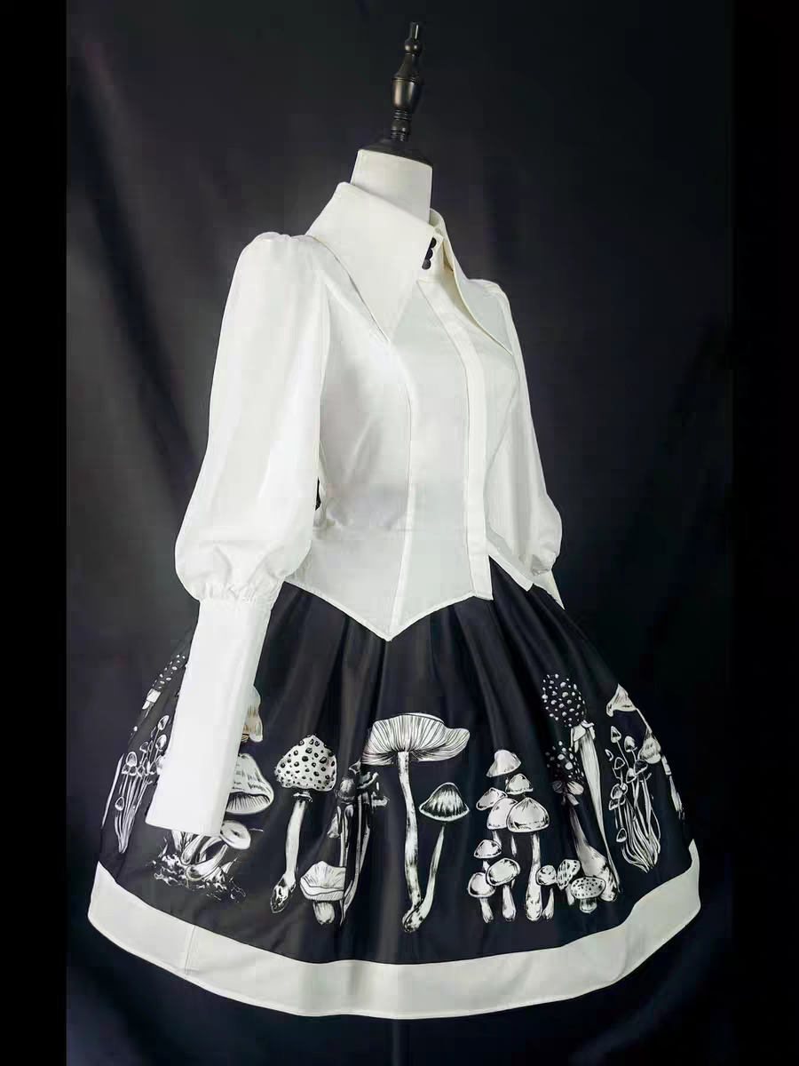 [Oath] Gothic style lamb leg sleeve shirt
