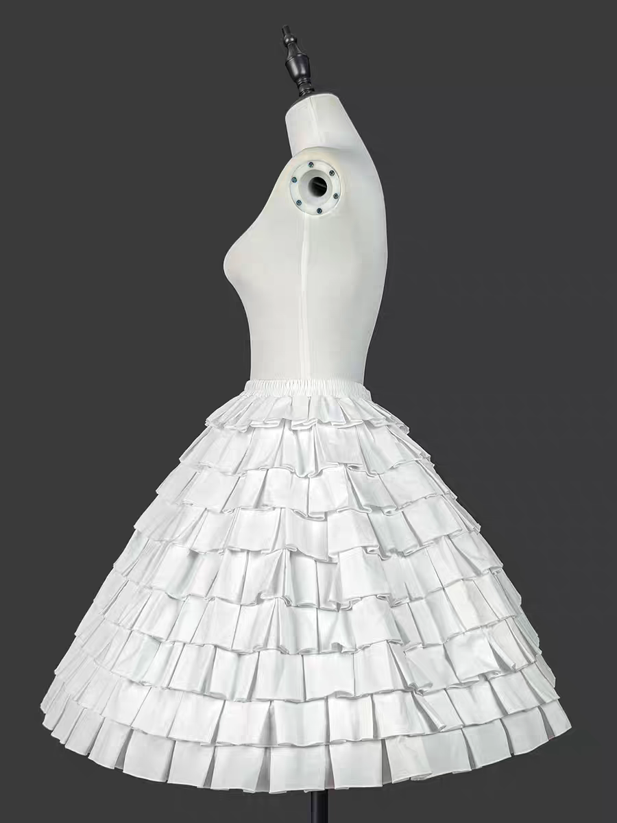 【 Dark Night Mission 】Multi layer H-shaped pleated cake skirt