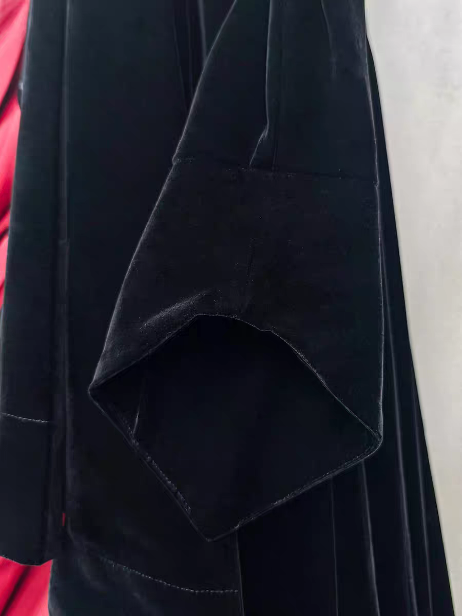 【Nocturne of the Dead】Long velvet irregular hem dress