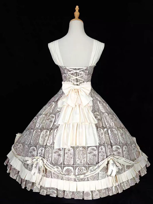 Plant Catalog Gorgeous JSK Original Printed Dress Accessories Detachable Dress