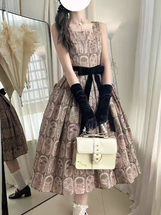 Plant Catalog Tank Top JSK Original Printed Tank Top Skirt Long Skirt Daily JM Type