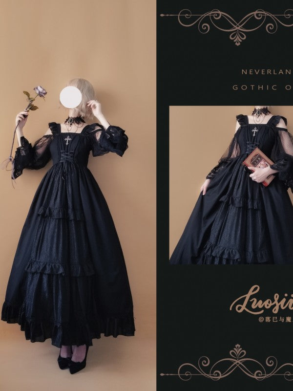 The city of Sin - Off Shoulder Open Front Gothic One-piece