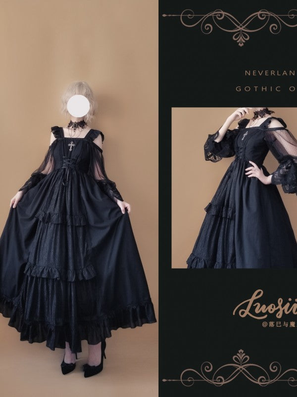 The city of Sin - Off Shoulder Open Front Gothic One-piece