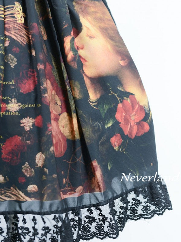Vintage Flower-choosing Girl Eyelash Lace Lolita One-piece OP