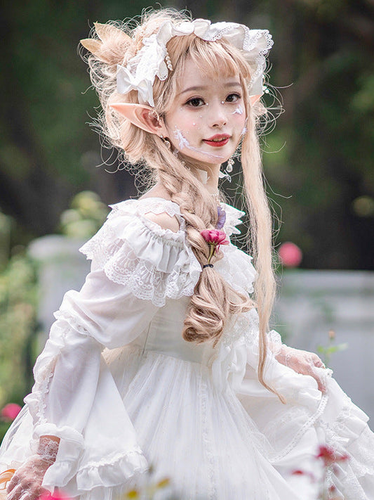 Girlfriend Chiffon Lolita One Collar Shirt