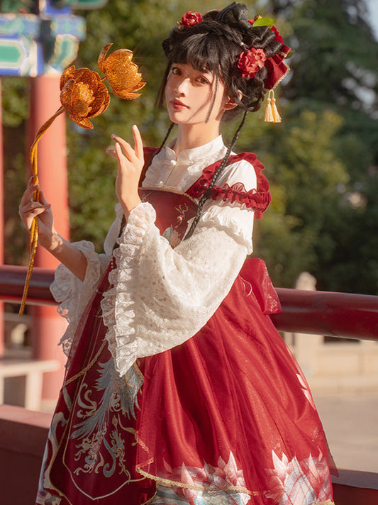 Morning Dew Weaving Gold Chinese Style Lolita Dress