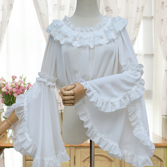 Girlfriend Chiffon Lolita One Collar Shirt