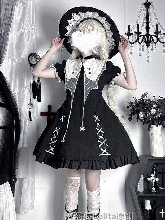 Spider Witch Lolita Short Sleeve Halloween OP