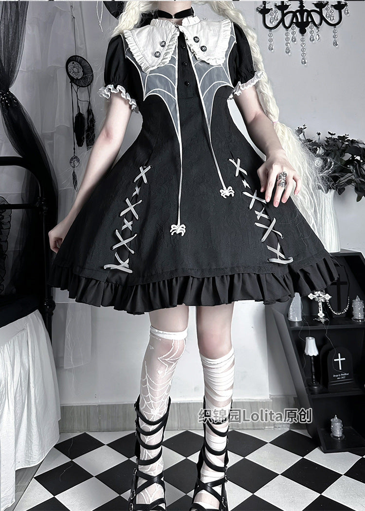 Spider Witch Lolita Short Sleeve Halloween OP