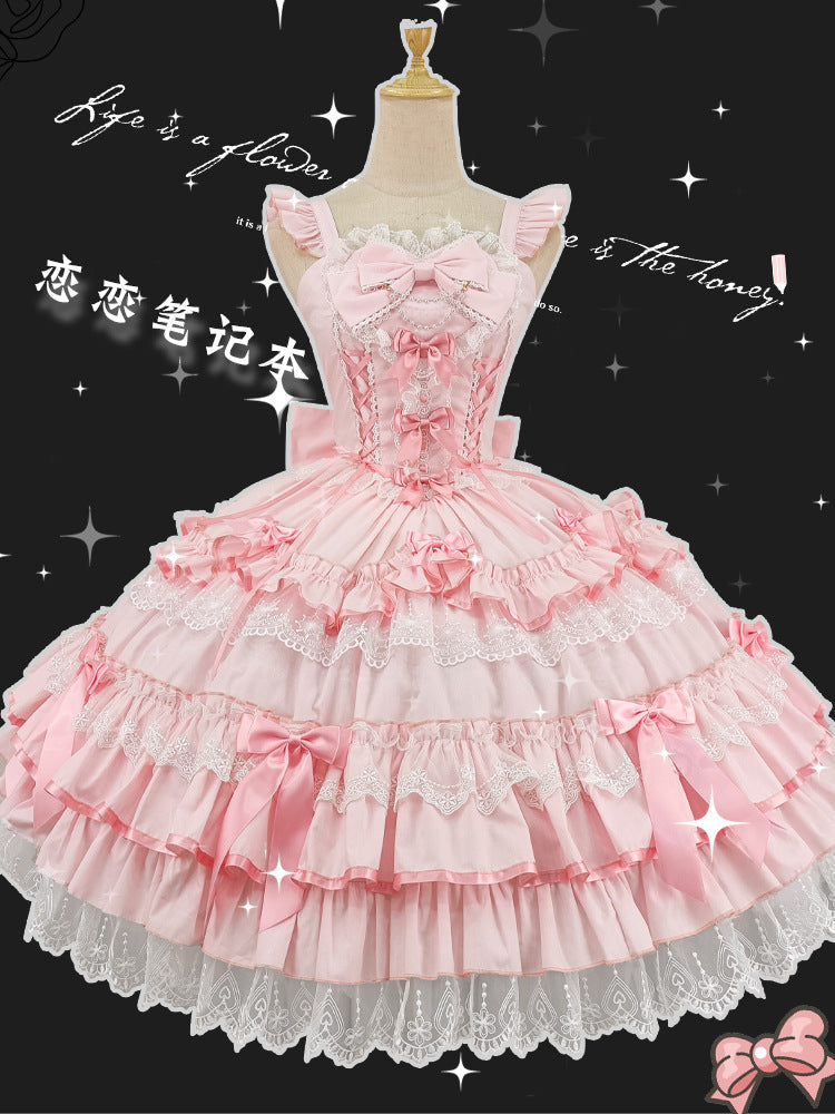 [Love Notebook] Sweet Doll Multi Color Optional JSK Lolita