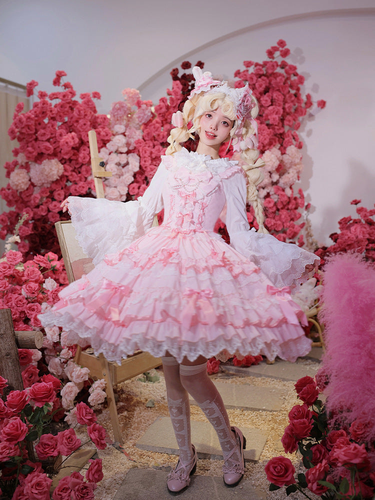 [Love Notebook] Sweet Doll Multi Color Optional JSK Lolita