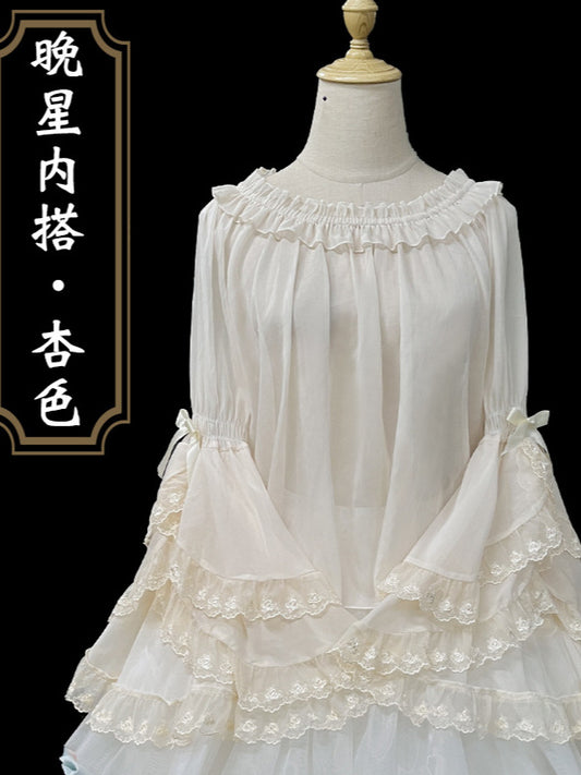 [Evening Star] Summer Sleeves Chiffon Lolita Shirt