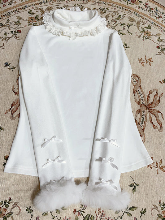 【 Soft and Sweet Sweetheart 】Lolita  Soft and Warm Knitted Bottom Shirt