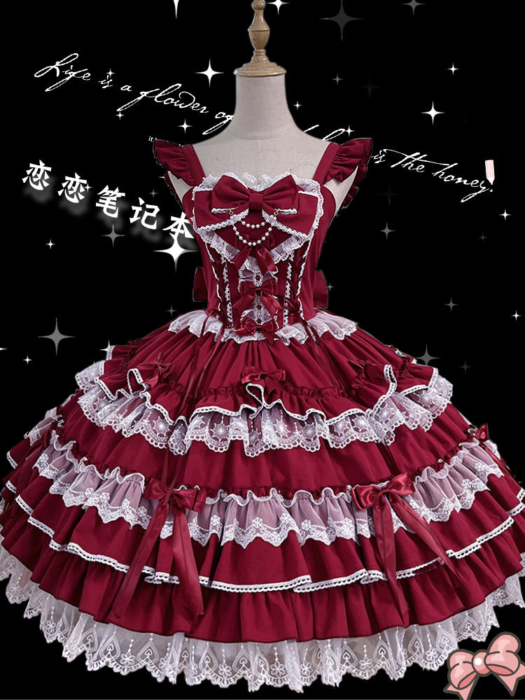 [Love Notebook] Sweet Doll Multi Color Optional JSK Lolita