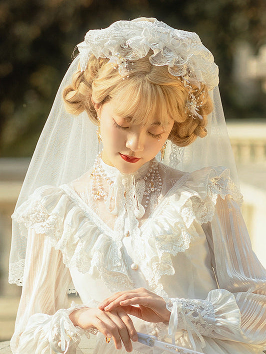 'Headveil' Romantic and Beautiful Flower Wedding Lolita