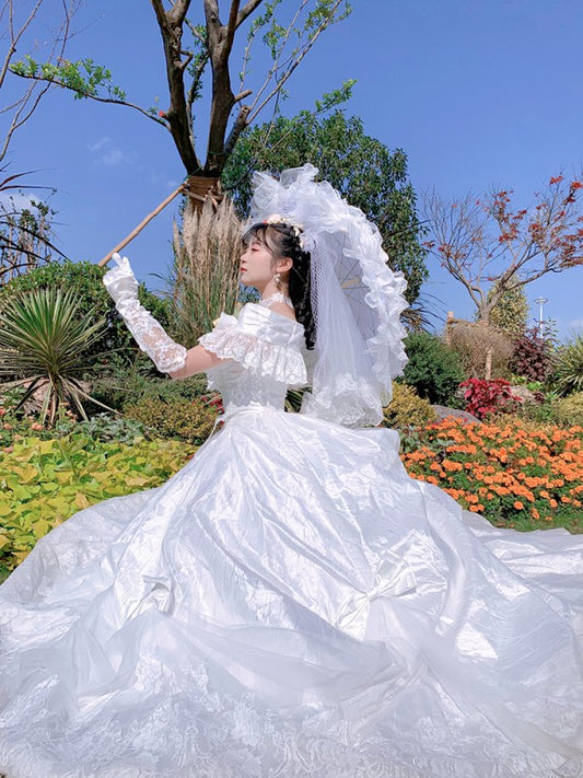 Rose Song Elegant Vintage Gown One-piece
