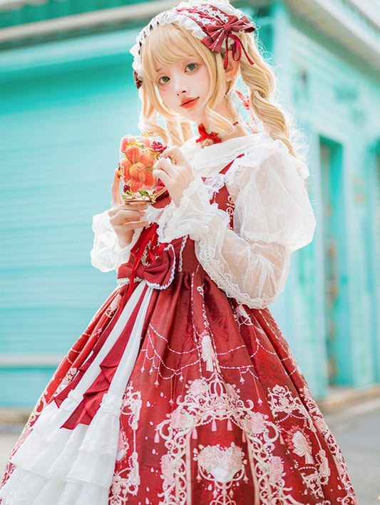 Elegant Palace Lolita Open Collar JSK Dress