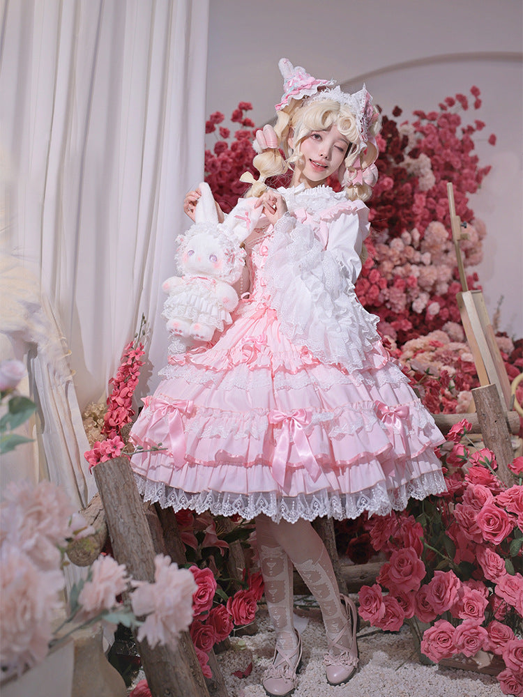[Love Notebook] Sweet Doll Multi Color Optional JSK Lolita