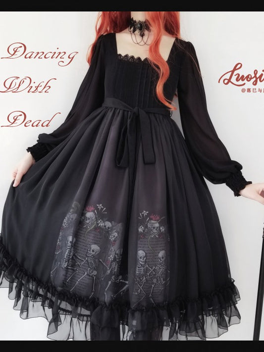Dancing With The Dead Voile One-piece