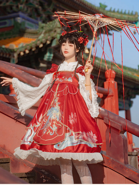 Morning Dew Weaving Gold Chinese Style Lolita Dress
