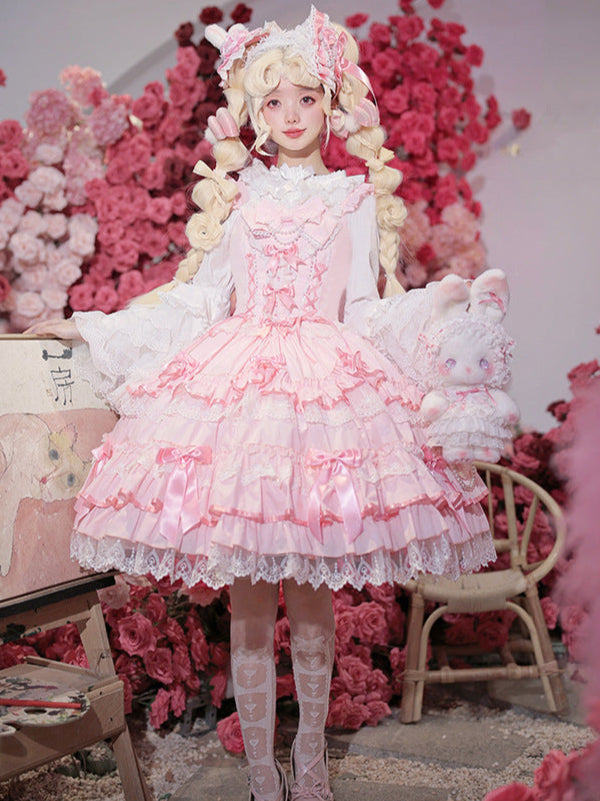 [Love Notebook] Sweet Doll Multi Color Optional JSK Lolita