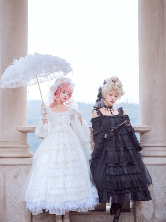 Snow And Night Bride One-piece
