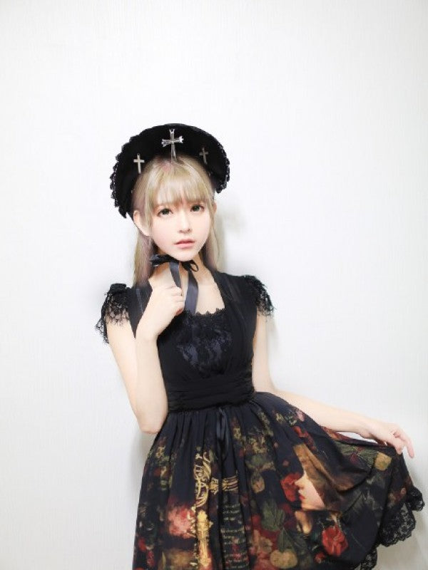 Vintage Flower-choosing Girl Eyelash Lace Lolita One-piece OP