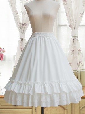 Chiffon Lace Flounced Fishbone Petticoat