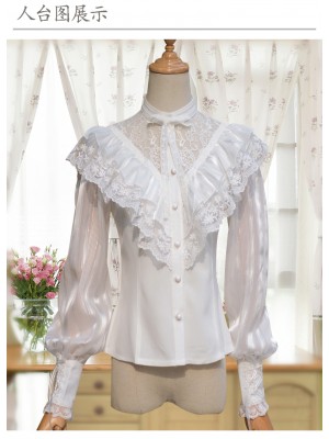 La Traviata Retro Long Sleeve Blouse 