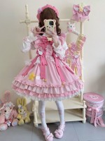 [Little Star Wing] ~ Sweet Lolita jumperskirt~summer~pink