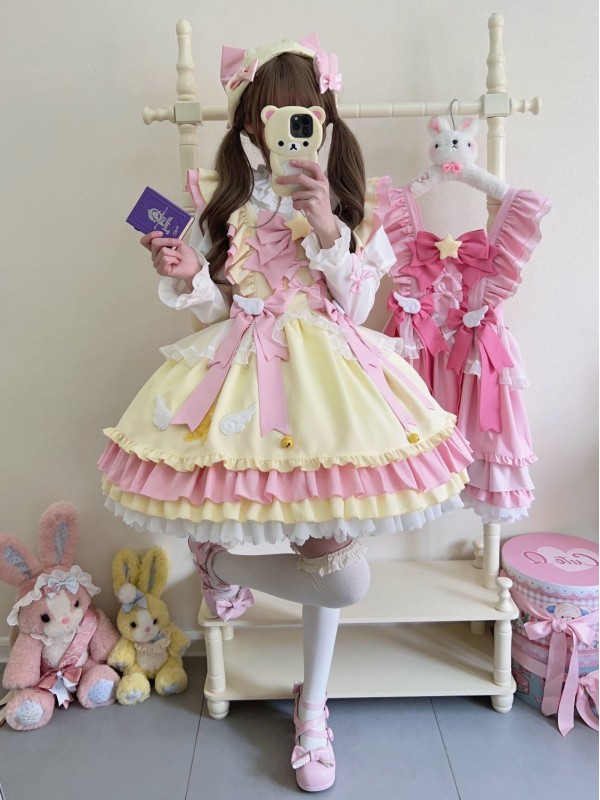 [Little Star Wing] ~ Sweet Lolita jumperskirt~summer~yellow