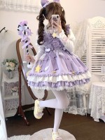 [Little Star Wing] ~ Sweet Lolita jumperskirt~summer~purple