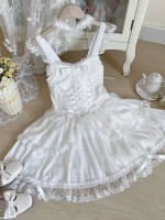 Lolita Ballet Style JSK Sling Three Piece Set white