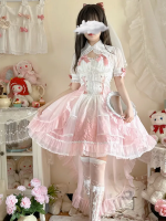 Pink Sweet Lolita Dress Fairy JSK Suspender Skirt