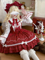 Sweet Cute Red Lolita Dress JSK Suspender Dress